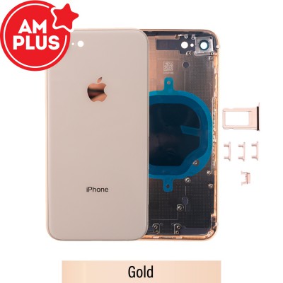 AMPLUS Rear Housing for iPhone 8-Gold AMPLUS Rear Housing for iPhone 8-Gold